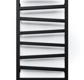 Elektrinis rankšluosčių džiovintuvas Terma ZigZag, metalinė juoda, 50 cm x 83.5 cm, 300 W, dešininis, pilnai paruoštas naudojimui