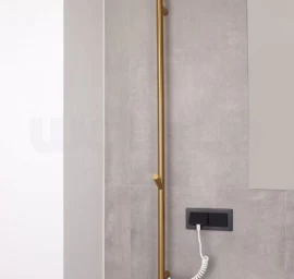 Elektrinis rankšluosčių džiovintuvas Wobbee Burton 8x150 cm, braižytas auksas