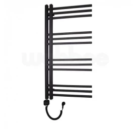 Elektrinis rankšluosčių džiovintuvas Wobbee Flint 50x100 cm, kairinis, juodas