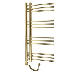 Elektrinis rankšluosčių džiovintuvas Wobbee Glaston Gold 50x100 cm, kairinis, braižyto aukso