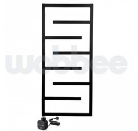 Elektrinis rankšluosčių džiovintuvas Wobbee Welly 50x110 cm, kairinis, juodas