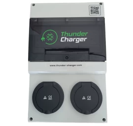 Elektromobilių krovimo stotelė 3 Fazės, 22 kW su Type 2 rozetėmis (2 vnt)