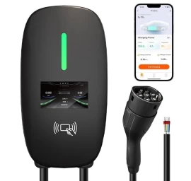 Elektromobilių krovimo stotelė  7kW su programėle ir - type 2 laidu 5m ilgio