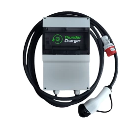 Elektromobilių krovimo stotelė su Type 2 laidu 5m ilgio, 11kW ir trifaziu kištuku