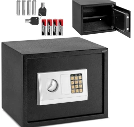 Elektroninis Namų Seifas Su Kodine Spyna Ir Raktu 38x30x30 Cm