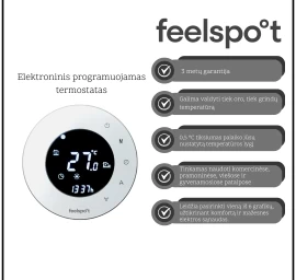 Elektroninis programuojamas termostatas (termoreguliatorius) Feelspot WTH93.36