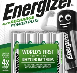 ENERGIZER BATTERY RECHARGEABLE POWER PLUS AA HR6/4 2000mAh