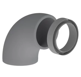 EPS izoliuota alkūnė D125mm 90° su mova