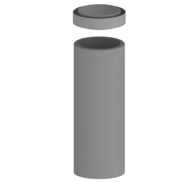EPS izoliuotas ortakis D125mm  L-1000mm su mova