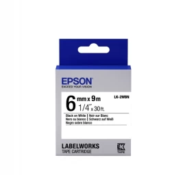 Epson LK-2WBN (C53S652003) Ženklinimo juostos kasetė, Standard, Black on White (6mm, 9m)