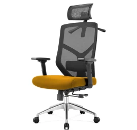 Ergonomiškas Biuro Fotelis Rosa Garstyčių Spalvos Angel