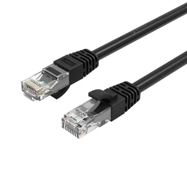 Ethernet Cat6 1000 Mbps Rj45 Internetinis Lan Apvalus Tinklo Kabelis, 1 M – Juodas