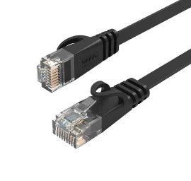 Ethernet Cat6 1000 Mbps Rj45 Internetinis Lan Plokščiasis Kabelis, 5 M – Juodas