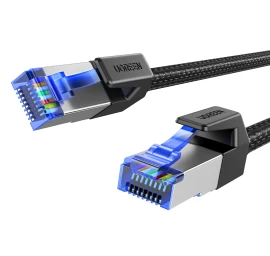 Ethernet Sujungimo Laidas Rj45 Cat8 Su Varine šerdimi 1,5 M - Juodas