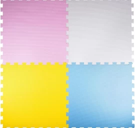 Eva Putplasčio Dėlionės Kilimėlis 60x60 Spalvų 4 Elementai Su Maišeliu