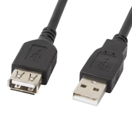 Extension cable USB 2.0 AM-AF black 1.8M