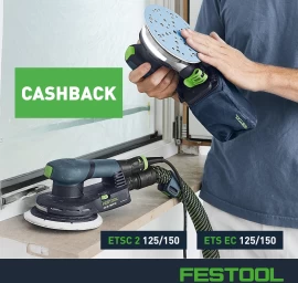 Festool ETSC 2 150-Basic akumuliatorinis centrinis šlifuoklis su integruotu LED apšvietimu, 577723