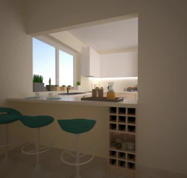 Virtuvės-baro interjero projektavimas