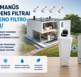IŠMANUS VANDENS MINKŠTINIMO FILTRAS SOMSYSTEM 30P-EV8 SU TOUCH LIEČIAMU EKRANU + SOM RO 8