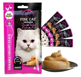 FINE CAT Cremy skanėstas katėms su antiena ir vištiena 4x15g (24), RAP8053
