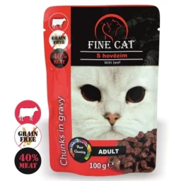 FINE CAT konservas katėms su jautiena 100g 22vnt, RAP8000