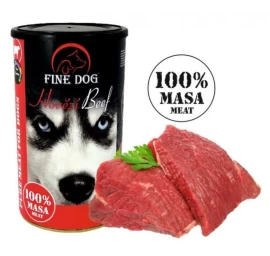 FINE DOG 100% konservas šunims su jautiena 1200g (8), RAP340
