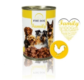 FINE DOG konservas šunims su paukštiena 1240g (12), RAP231