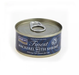 FISH4CATS šlapias kačių maistas, skumbrė su krevetėmis, 70g