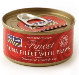 FISH4CATS šlapias kačių maistas, tunas su krevetėmis, 70g