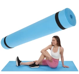Fitness Joga Pilates Kilimėlis Eva 180x60x0,4 Cm Mėlynos Spalvos