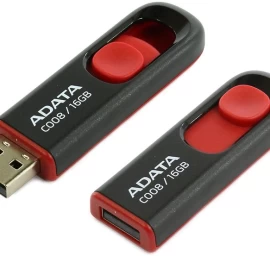 flash Atmintinė A-data C008 (16 Gb /usb 2.0 / Juoda / Raudona )