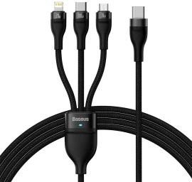Flash Series Ii Usb-c Iphone Lightning Microusb Kabelis 100w 1,5 M Juodas