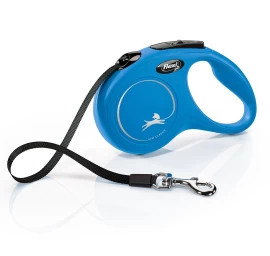 flexi Classic S automatinis juostinis pavadėlis šunims, 5m, iki 15kg, mėlynas