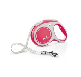 FLEXI Comfort Tape baltas/rožinis pavadėlis L-5m iki 60kg, C5055629