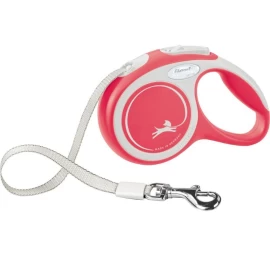 FLEXI Comfort Tape baltas/rožinis pavadėlis XS-3m iki 12kg, C5055613