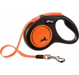 FLEXI New Neon Tape oranžinis pavadėlis S-5m iki 15kg, C5055382