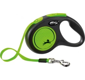 FLEXI New Neon Tape žalias pavadėlis M-5m iki 25kg, C5055412