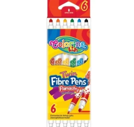 Flomasteriai Colorino Kids dvipusiai, 6 spalvų