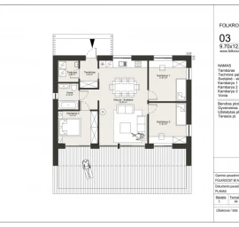 Skydiniai namai FOLKROOST 80 M-FR