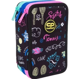 Forminis trijų skyrių penalas su priedais CoolPack Jumper 3 TENNIS STAR