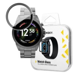 fossil Gen 6 Viso Ekrano 9h Grūdintas Stiklas Su Juodu full Glue Rėmeliu