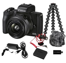 Fotoaparatas Canon EOS M50 Mark II+ EF-M 15-45mm f/3.5-6.3 IS STM Premium Streaming KIT