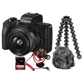 Fotoaparatas Canon EOS M50 Mark II+ EF-M 15-45mm f/3.5-6.3 IS STM Premium Vlogger KIT