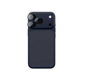 Fotoaparato Stiklas iphone 17 Pro / pro Max Sapphire Su Mėlynu Rėmeliu