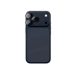 Fotoaparato Stiklas iphone 17 Pro / Pro Max Su Mėlynu Aliuminio Rėmeliu Objektyvo Stiklas