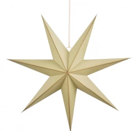 Fsc Pakabinama Popierinė Dekoravimo žvaigždė 18x75 Cm Smėlio Spalvos 7 šakų Mica