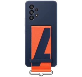 Galaxy A53 5g Dėklas Su Dirželiu Silikono Dangtelis Tamsiai Mėlynas