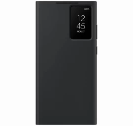 Galaxy S23 Ultra Dėklas Su Atlenkiamu Dangteliu Ir Langu Smart View Wallet Case Juodas