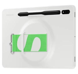 Galaxy Tab S8 Dėklas Su Dirželiu Ir Rašiklio Laikikliu Dirželio Dangtelis Baltas