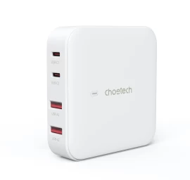 Galingas Gan 100 W Tinklo įkroviklis 2x Usb-a 2x Usb-c Baltos Spalvos